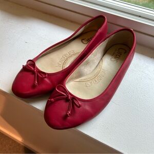 Sam Edelman Red Leather Ballet Flats
